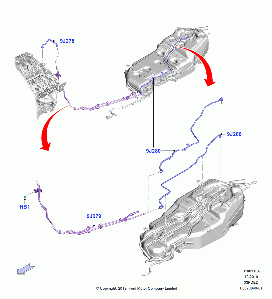 10A - Fuel Lines, 3.3L Duratec, 3.3L D4 G DI TIVCT NA Upgrade; 06/MAY/2019