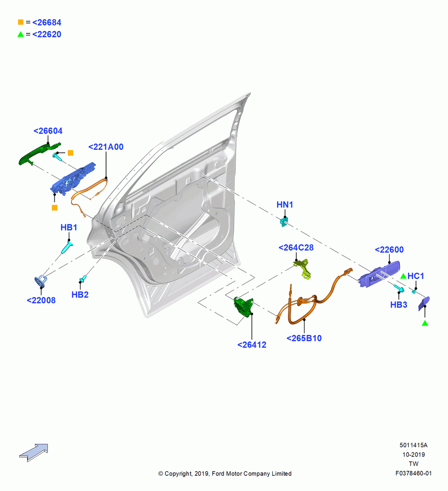 15A - Rear Door Lock Controls, 5 DOOR SUV; 06/MAY/2019