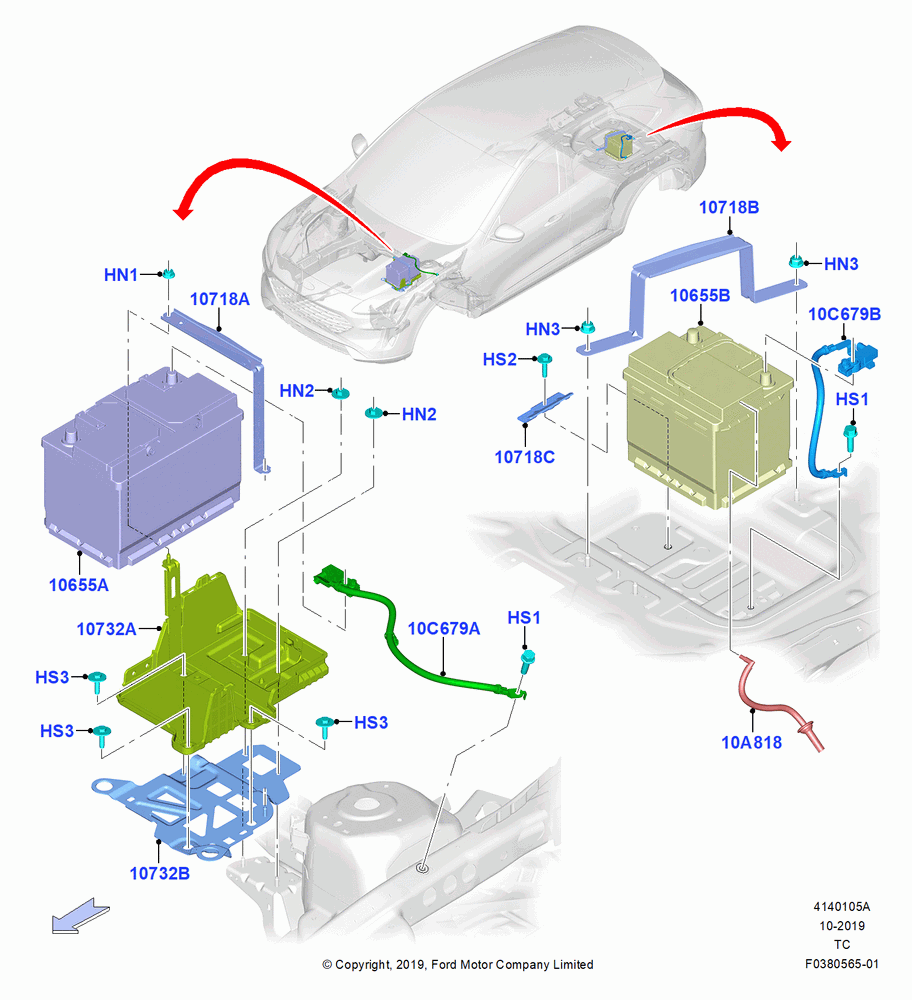 05A - Battery and Mountings, Engine Compartment; 19/AUG/2019