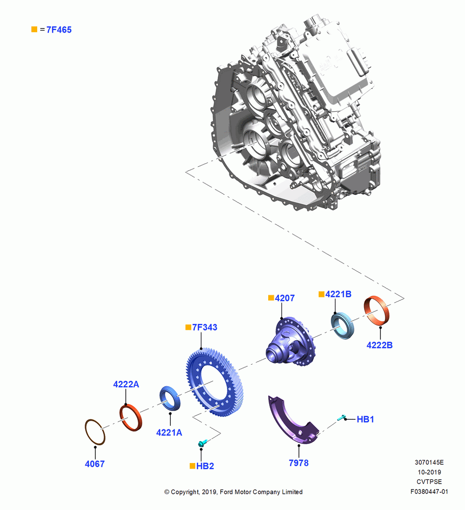 45E - Automatic Transaxle Diff.Component, Auto -H4F45 W/O ODC FHEV/PHEV; 19/AUG/2019