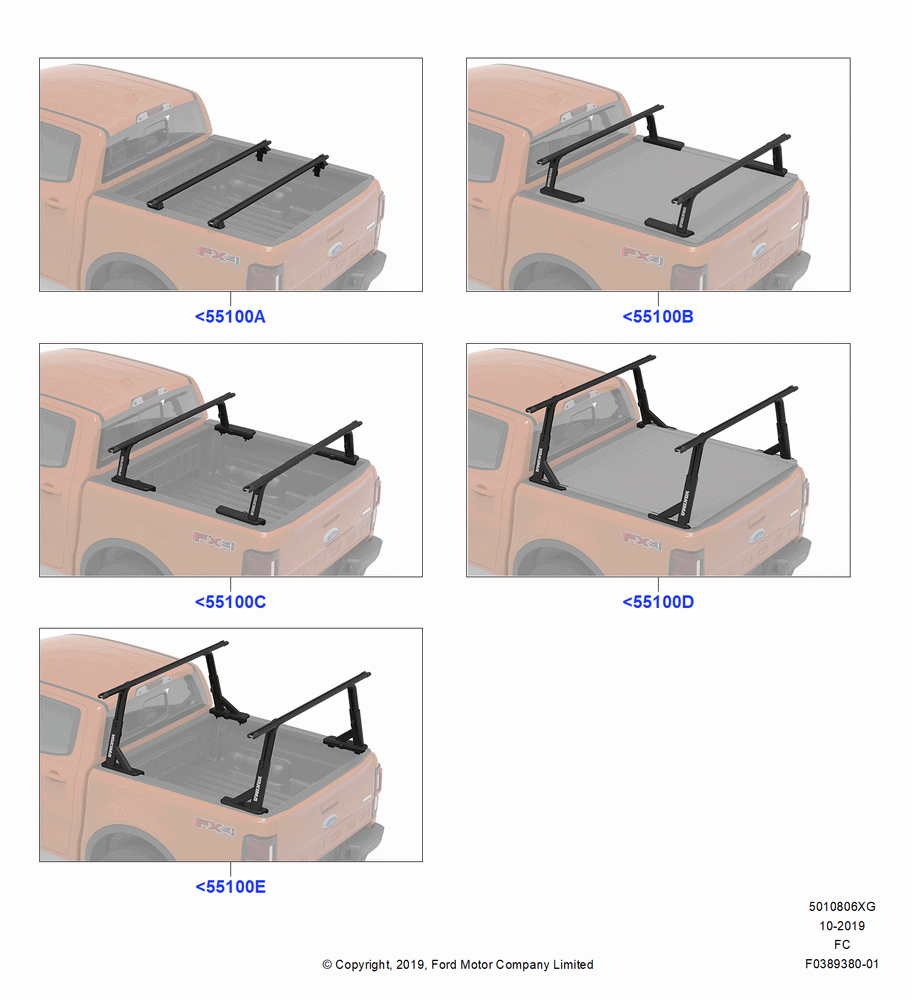 06XG - Accessory Roof Rack Mounting Kits, Yakima Bed Rack Products, Ladder Rack, Cross Bar Kit; 20/OCT/2014