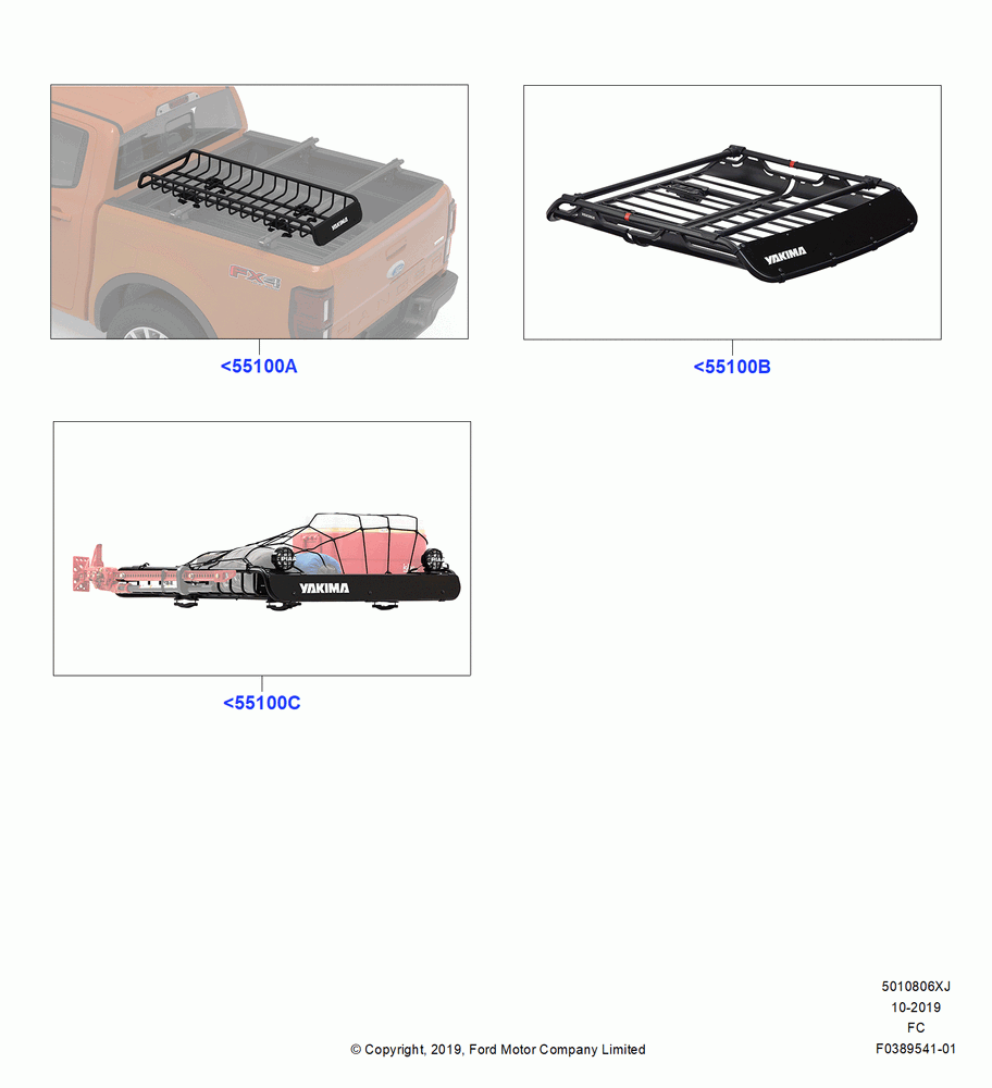 06XJ - Accessory Roof Rack Mounting Kits, Yakima Roof Mounted Cargo Baskets; 20/OCT/2014