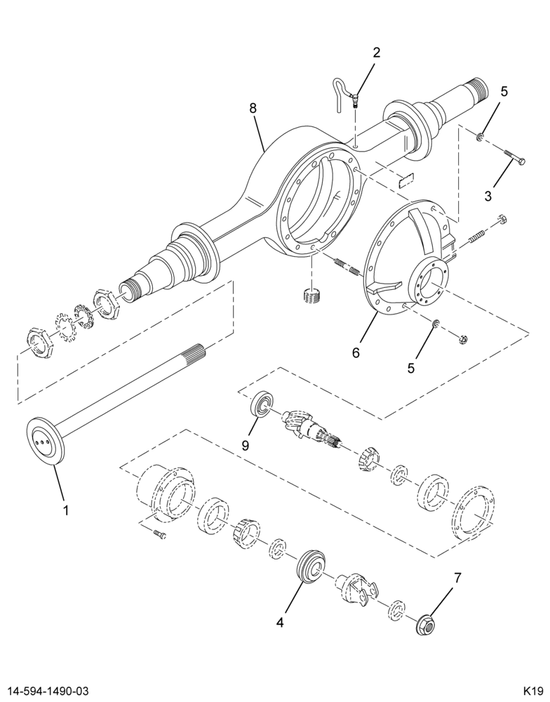 ..AXLE,RR L/BK , 3.70  14AGA/14A (Intl. 3561325C92)