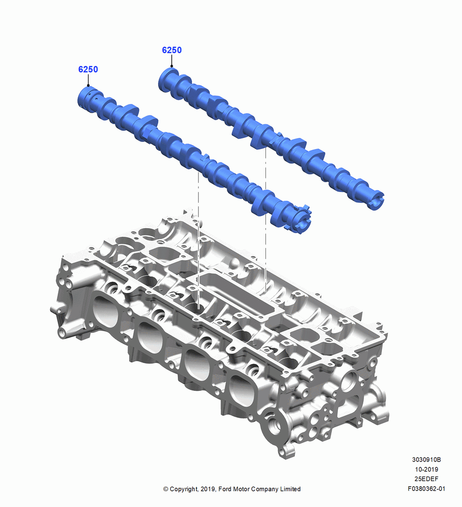 Camshaft, 2.5L DURA D4 IVCT ATK HEV/PHEV