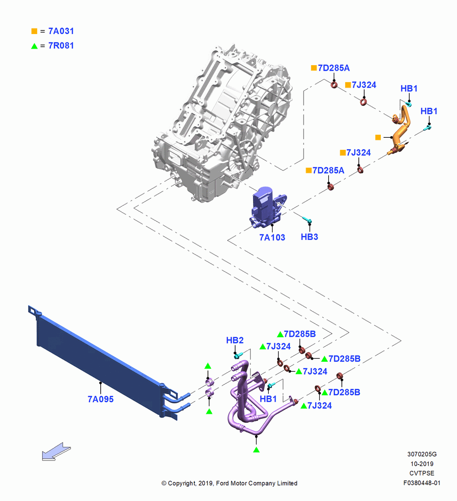 05G - Transmission Cooling Systems, Plug-In Gas/Electric Hybrid, Auto -H4F45 W/O ODC FHEV/PHEV; 19/AUG/2019