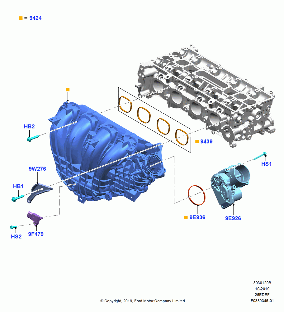 20B - Intake Manifold, 2.5L DURA D4 IVCT ATK HEV/PHEV; 19/AUG/2019