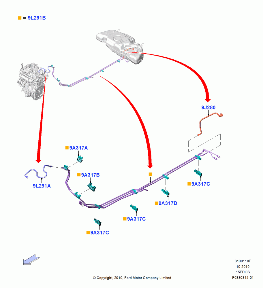 10F - Fuel Lines, 1.5L Dragon (175/180PS); 19/AUG/2019