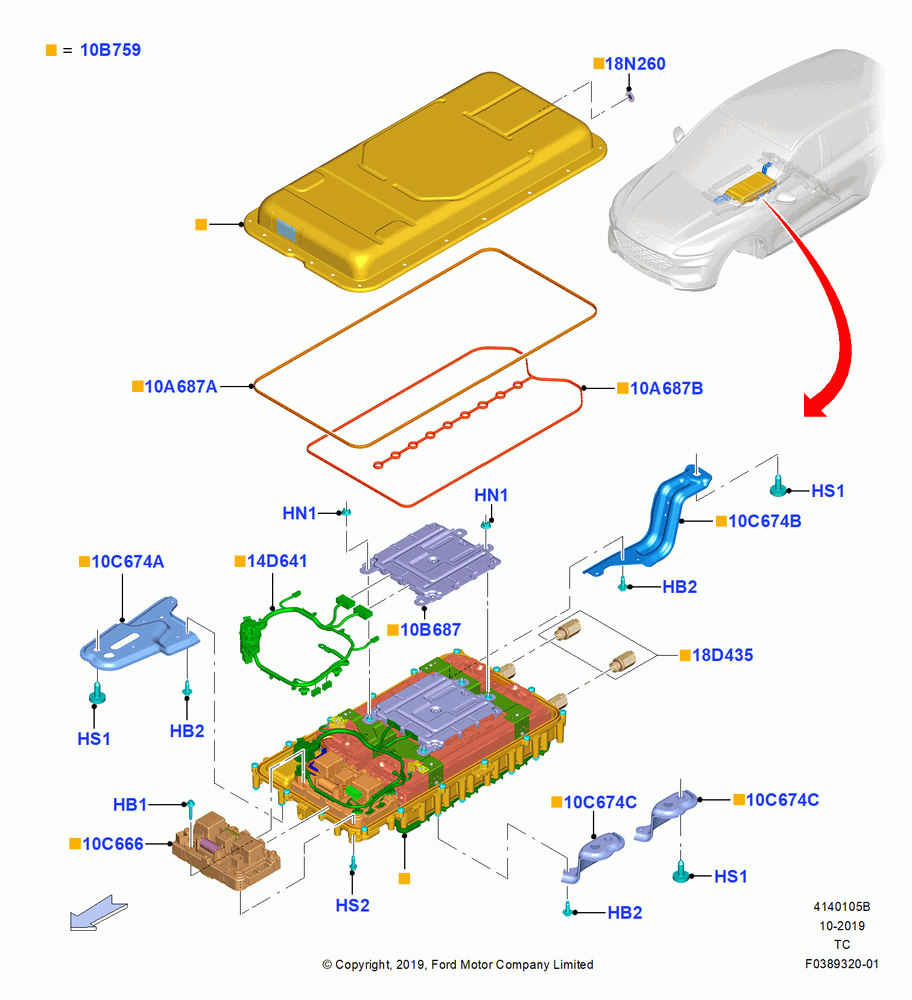 05B - Battery and Mountings, Gas/Electric Hybrid; 19/AUG/2019