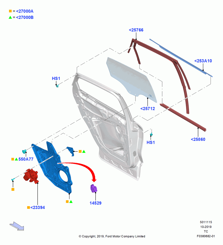 15 - Rear Door Glass and Window Controls; 19/AUG/2019