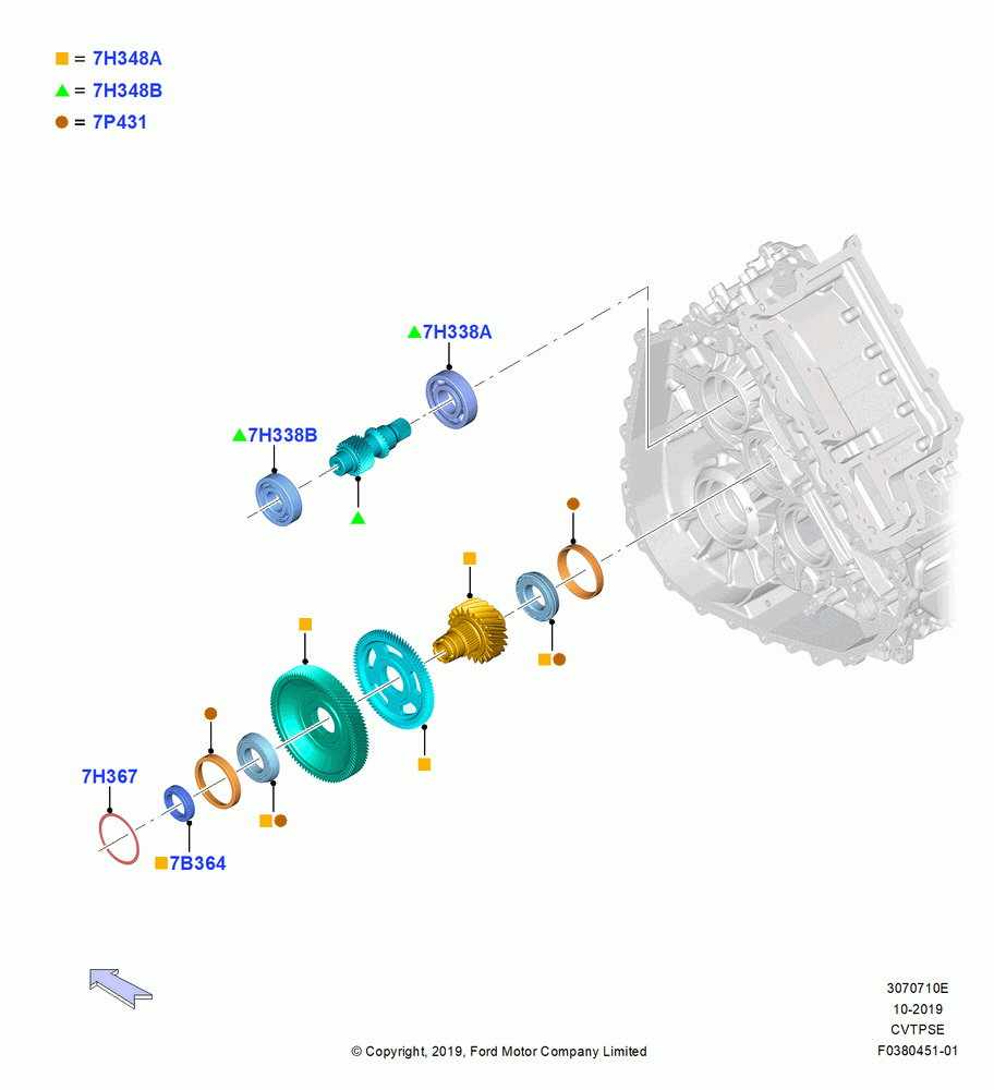 10E - Transfer Drive Components, Auto -H4F45 W/O ODC FHEV/PHEV; 19/AUG/2019