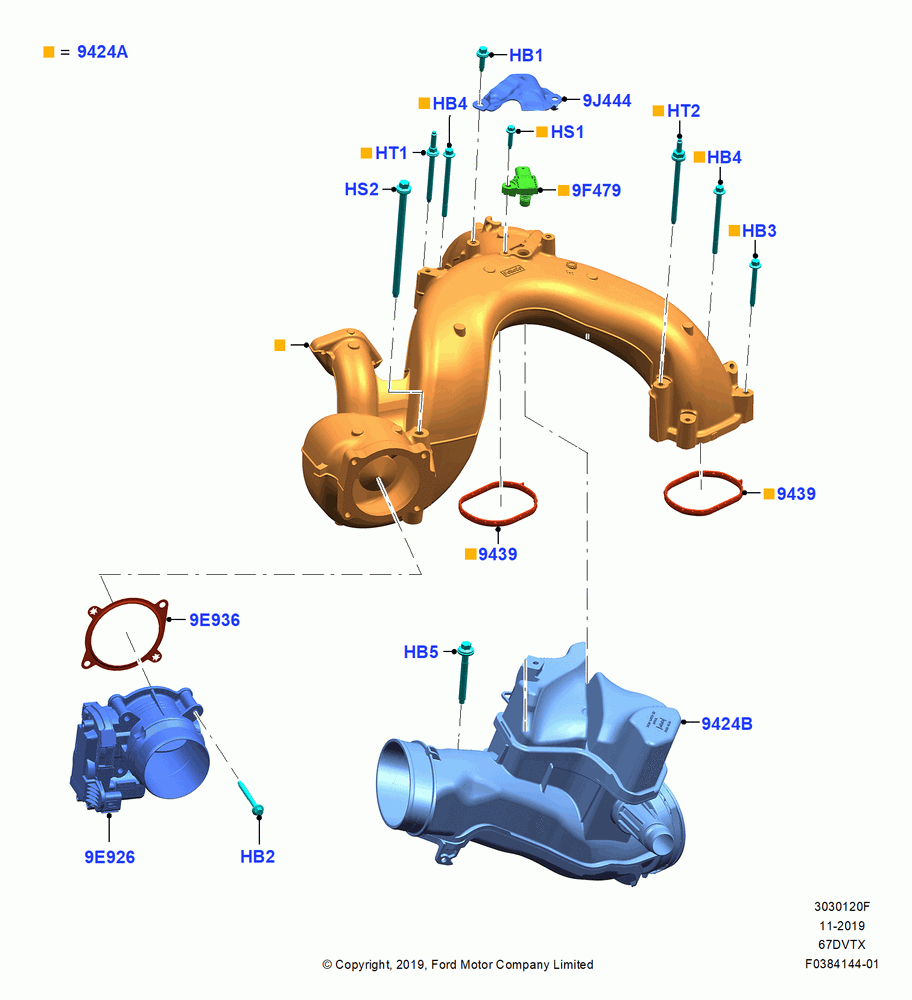 20F - Intake Manifold, 6.7L 4V V8 T/C Diesel; 04/NOV/2019