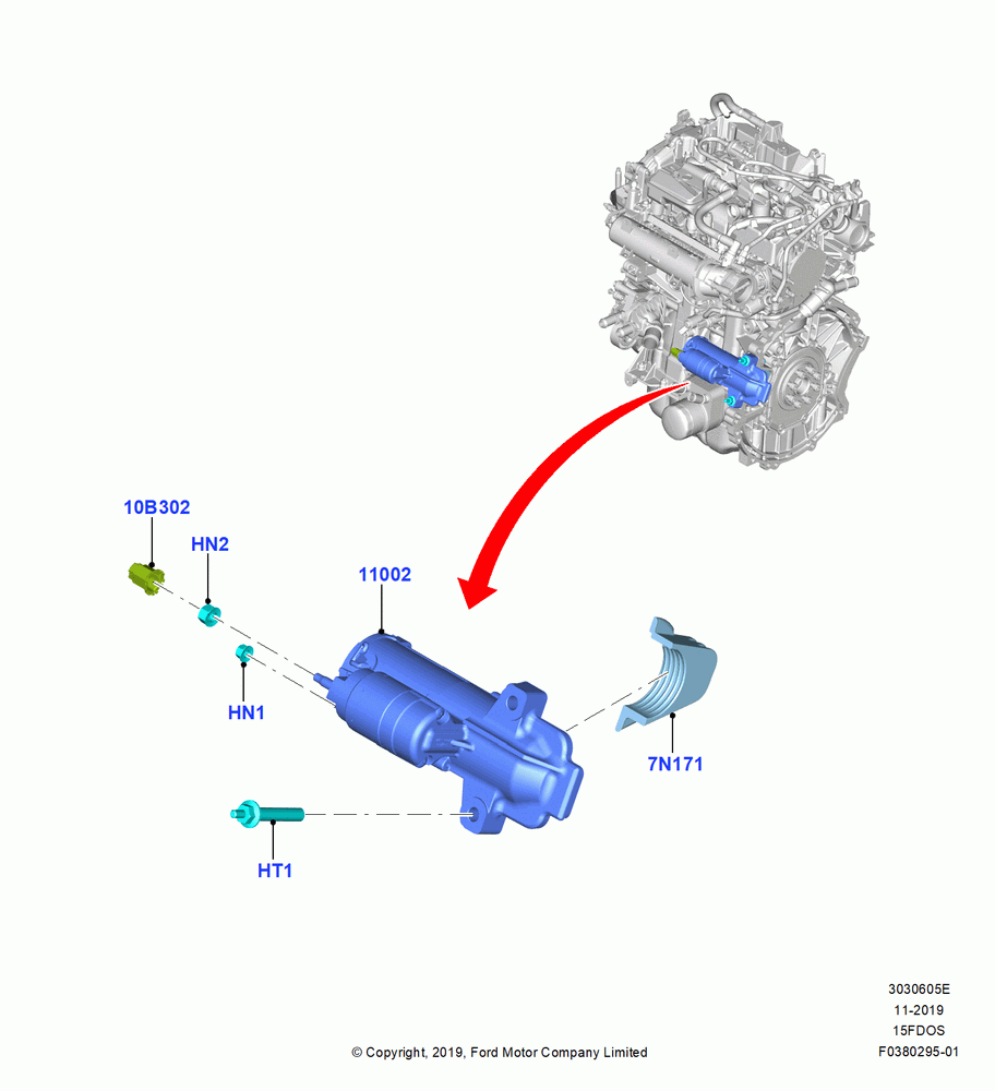 05E - Starter Motor, 1.5L Dragon (175/180PS); 19/AUG/2019