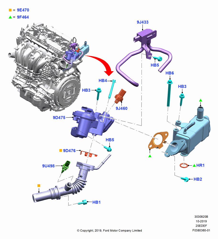 20B - Exhaust Gas Recirculation, 2.5L DURA D4 IVCT ATK HEV/PHEV; 19/AUG/2019