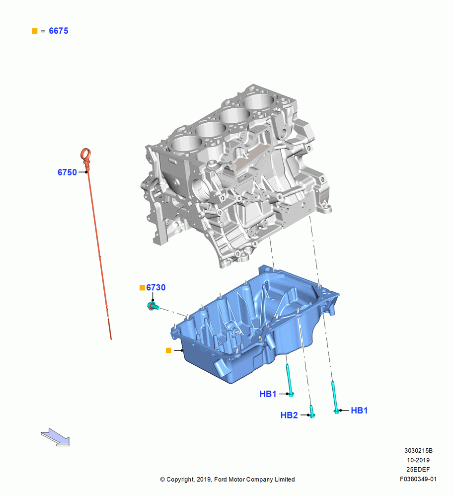 15B - Oil Pan/Oil Level Indicator, 2.5L DURA D4 IVCT ATK HEV/PHEV; 19/AUG/2019