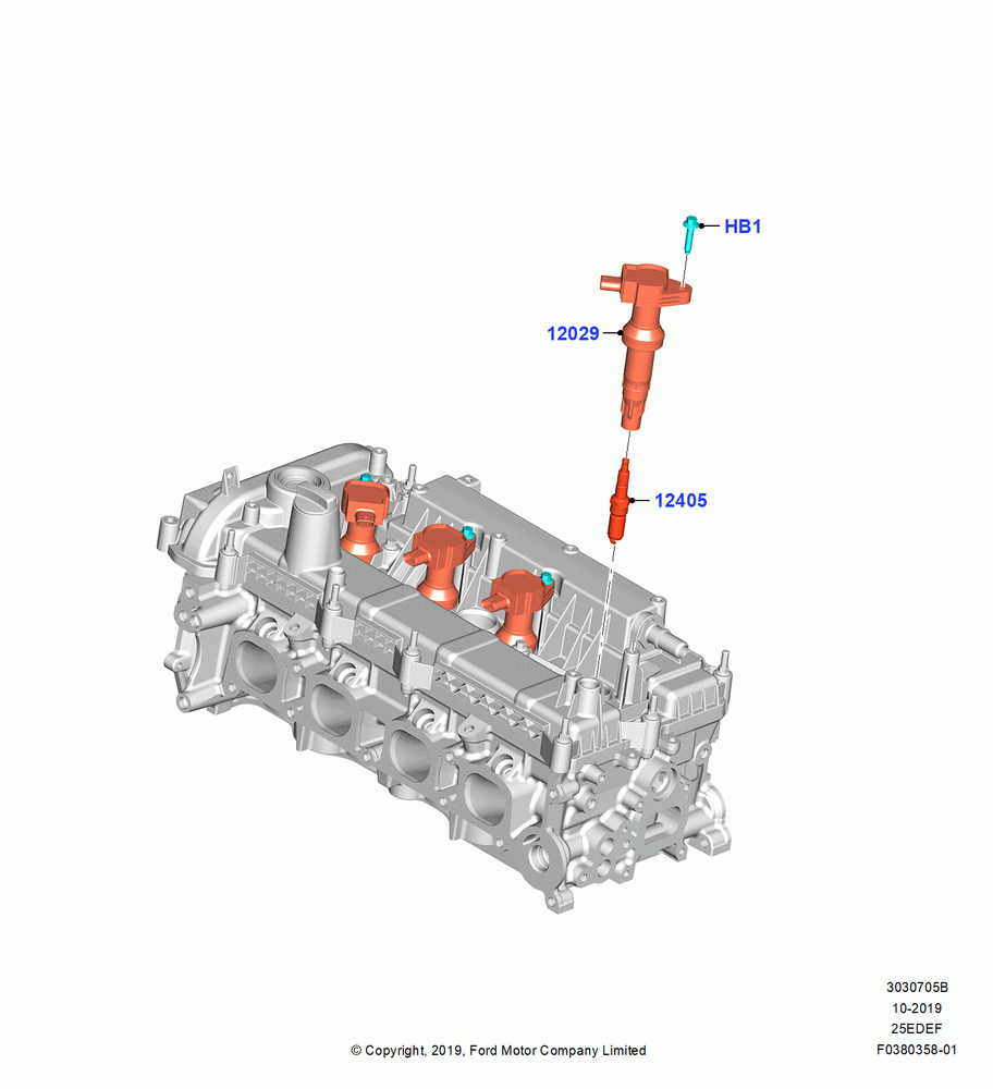 05B - Ignition Coil and Wires/Spark Plugs, 2.5L DURA D4 IVCT ATK HEV/PHEV; 19/AUG/2019