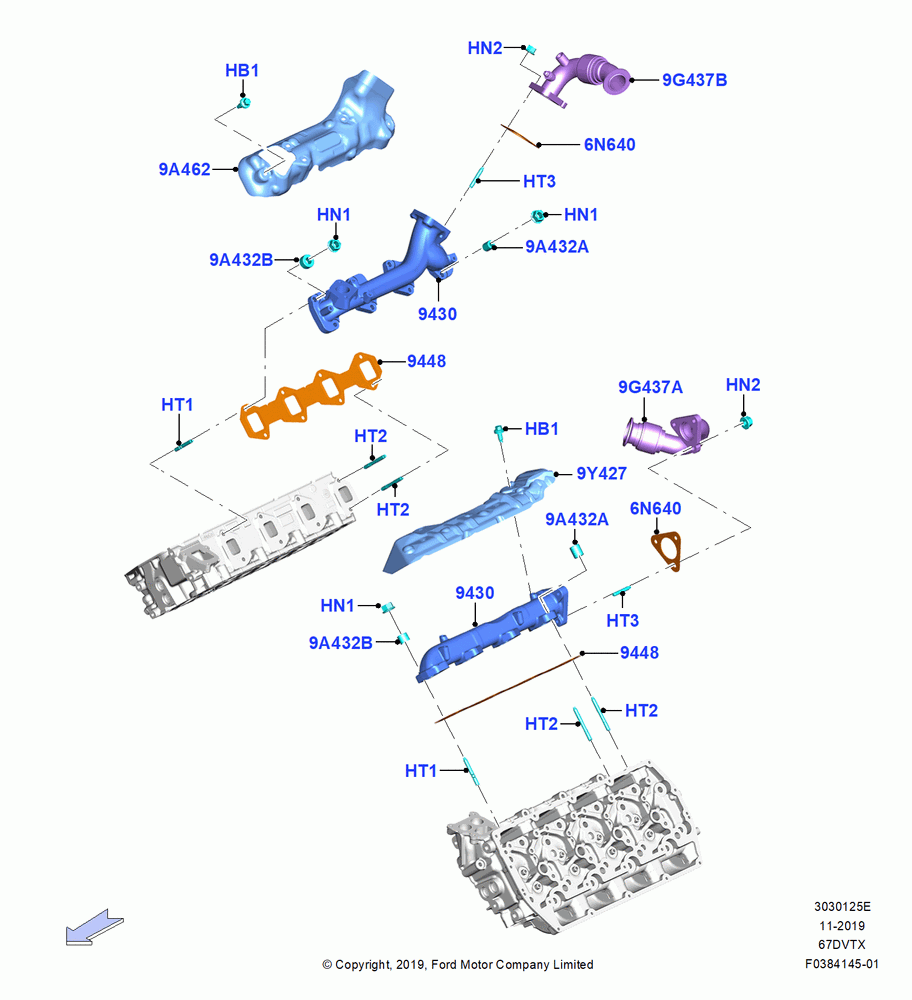 25E - Exhaust Manifold, 6.7L 4V V8 T/C Diesel; 04/NOV/2019