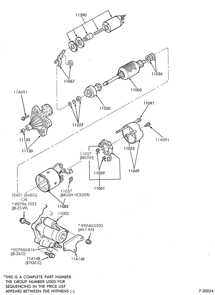 110 - ALTERNATOR, INSTRUMENT CLUSTER, BATTERY-Starter and drive assy.