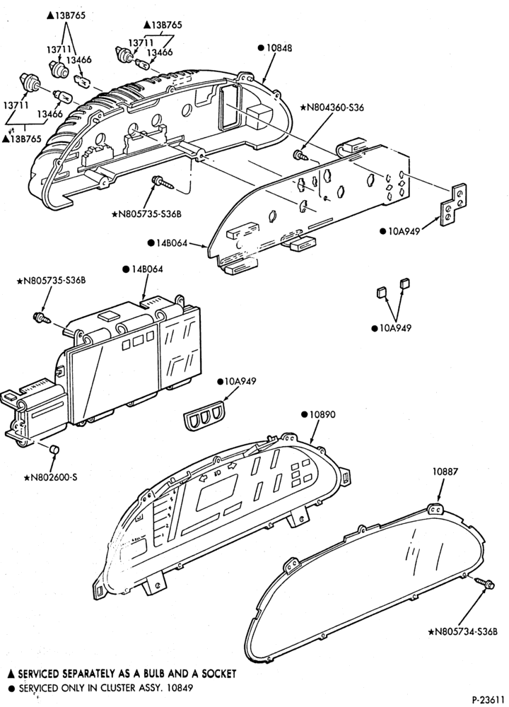 106 - STARTER, IGNITION AND HEADLAMP SWITCHES-Instrument cluster and related parts - electronic