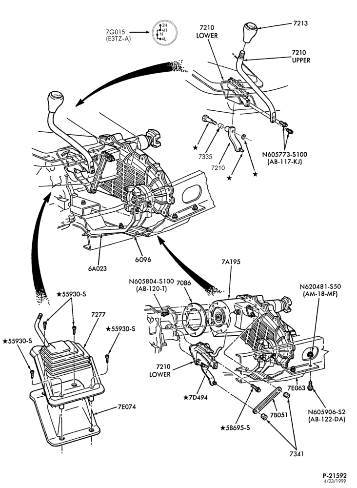 72.1 - TRANSFER CASE (FOUR WHEEL DRIVE)--F150/350