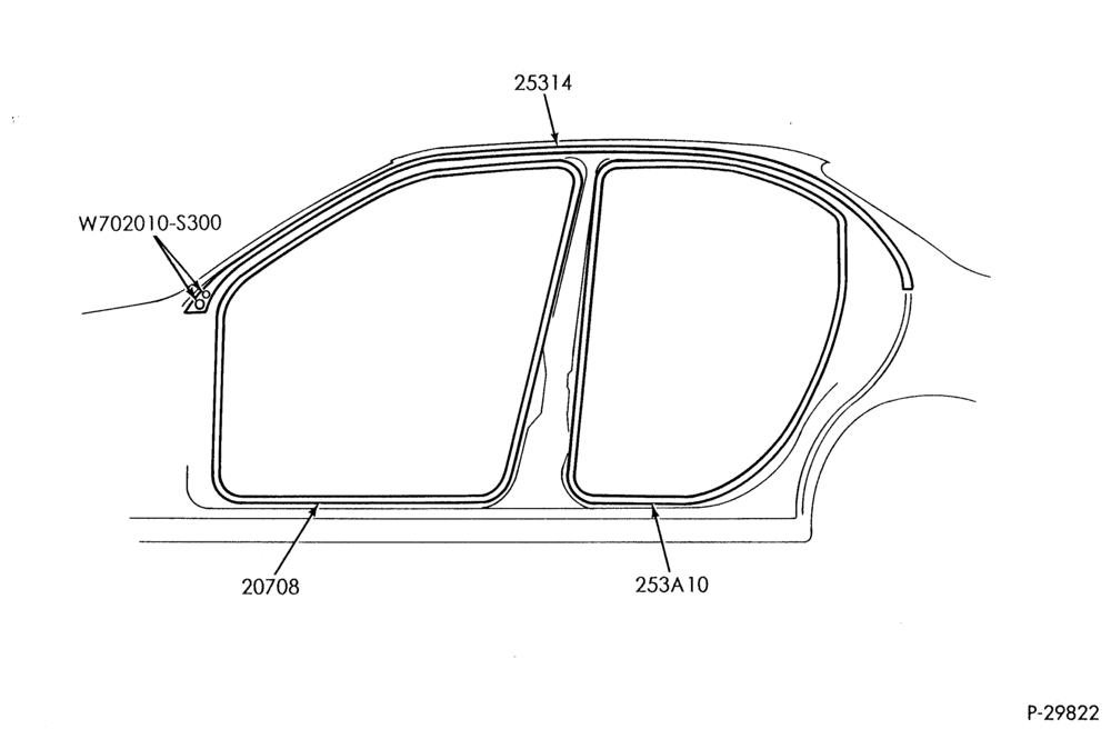 230 - BODY SIDES AND QUARTER-Weatherstrip