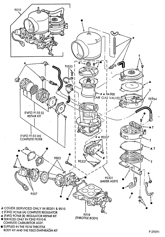 95 - FUEL SYSTEM AND CALIBRATION-Carburetor - L.P.G. gas