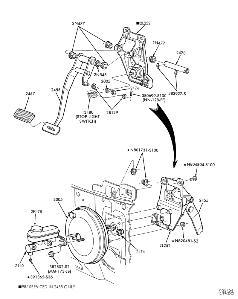 23 - BRAKES-Brake pedal and booster-TW