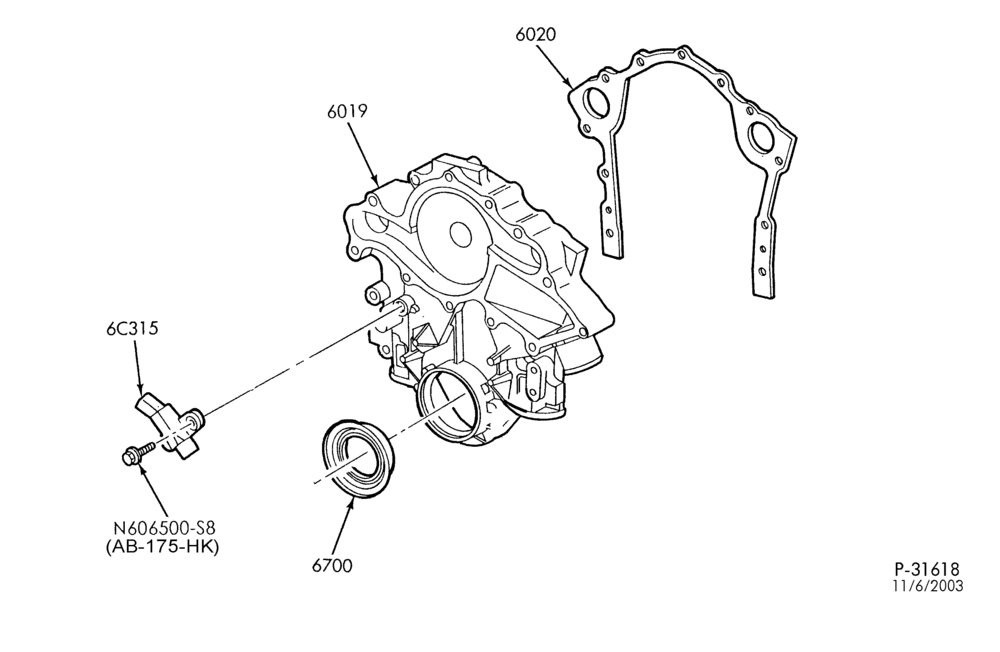 ENGINE-Front cover & related parts