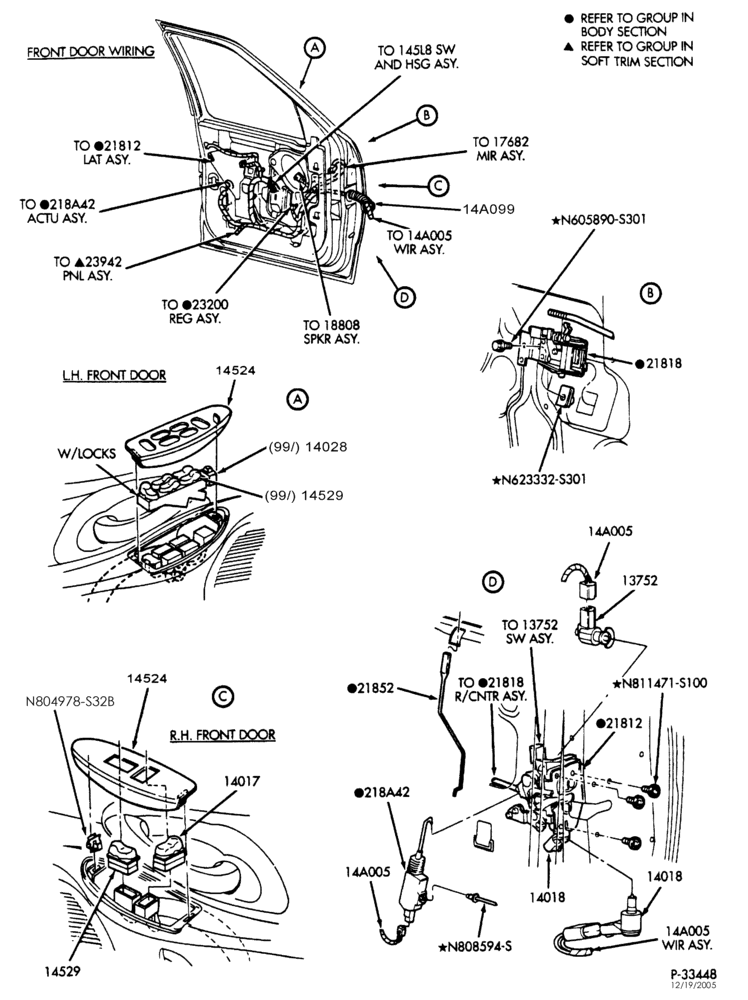 145 - ELECTRICAL SYSTEMS-Wiring system - power door locks, window controls & related parts - Page A-TE