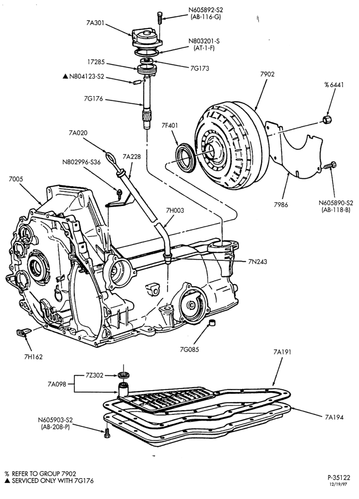 AUTOMATIC TRANSMISSION-INTERNAL PARTS - Case, converter asy. & related parts-TW