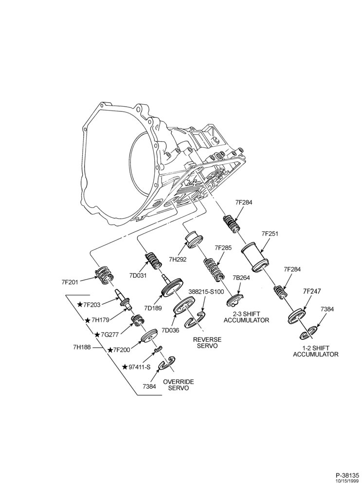 AUTOMATIC TRANSMISSION-INTERNAL PARTS - Servos & accumulators-F150