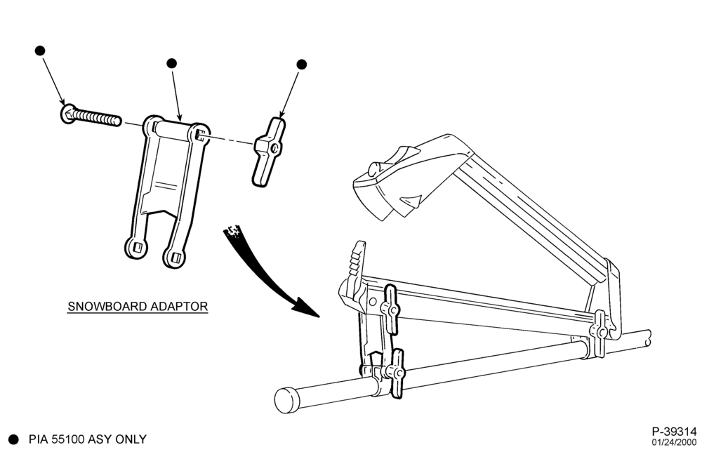 550 - ROOF-Luggage carrier - snowboard adapter