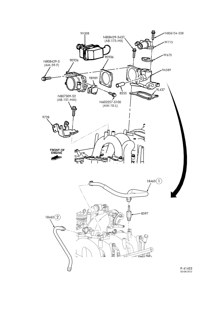 93 - 8 CYL. 4.6L-Throttle body