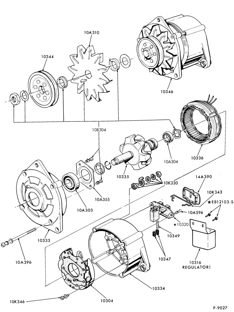 STARTER, IGNITION AND HEADLAMP SWITCHES-Alternator - Motorcraft - Bosch - 55 amp.