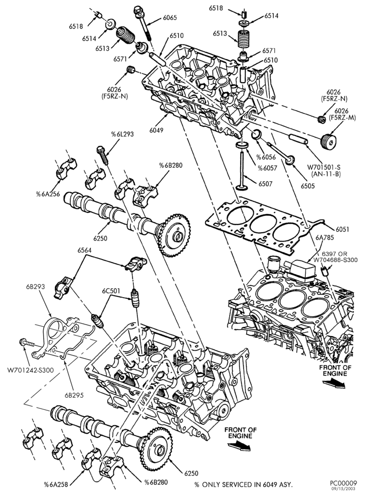 60.2H - 6 CYL. 3.0L - DOHC-Valves & push rods