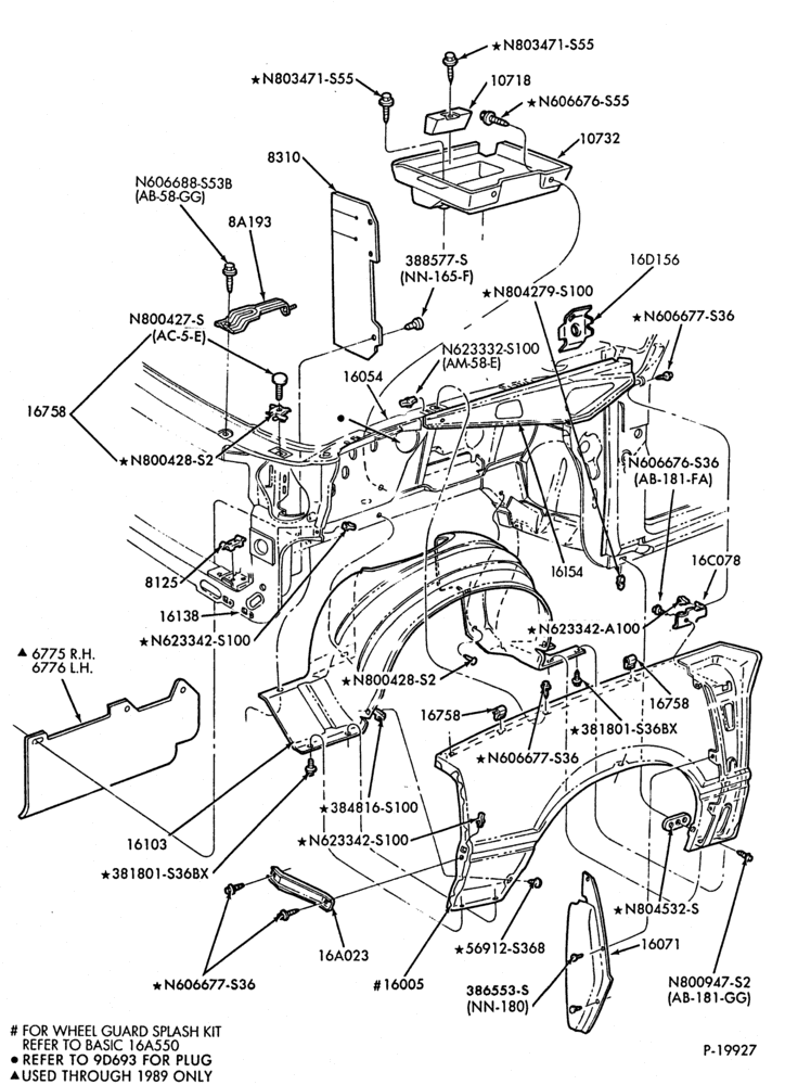 160 - FENDERS AND HOODS-Fender and apron sheet metal