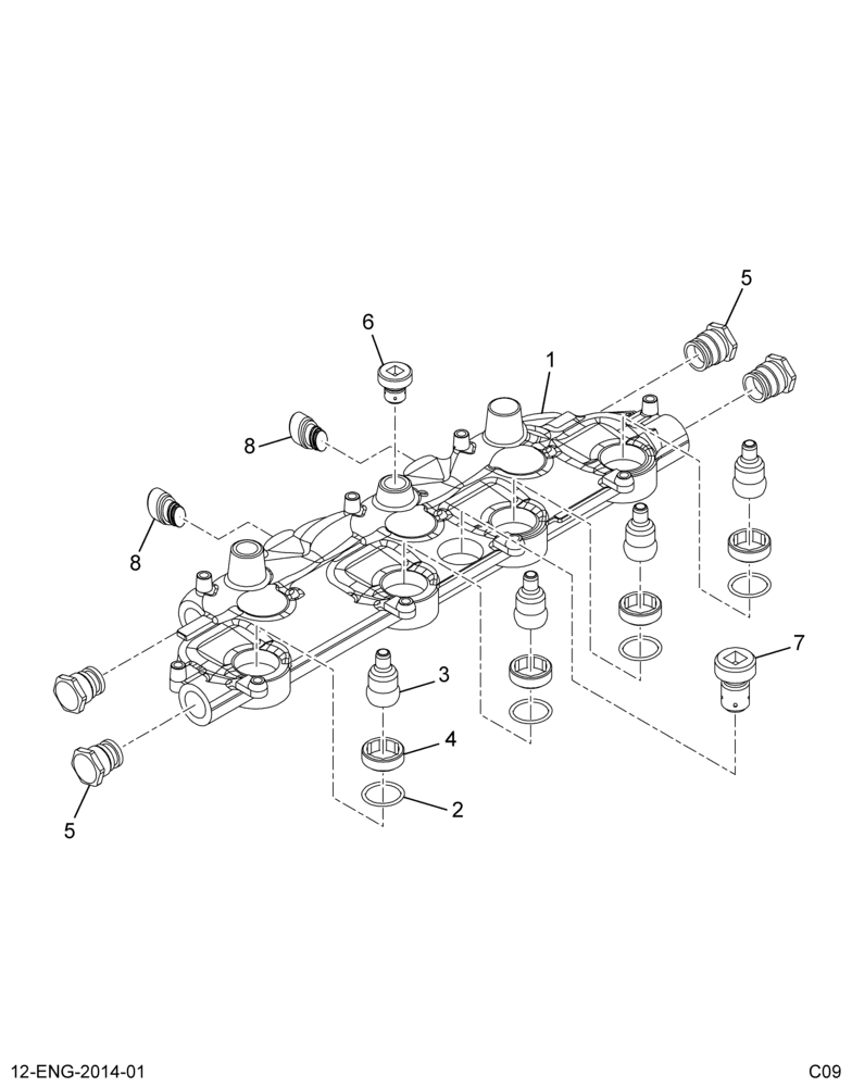 ......RAIL ASSEMBLY OIL WAVY AWA (Intl. 1832442C91)