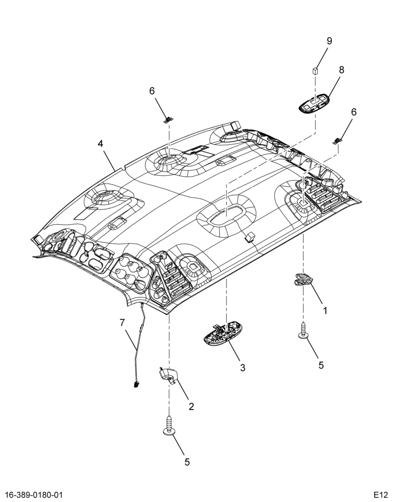 ..PANEL , ASSY-HLNR DOME LT W/FX (Intl. 3940137C91)