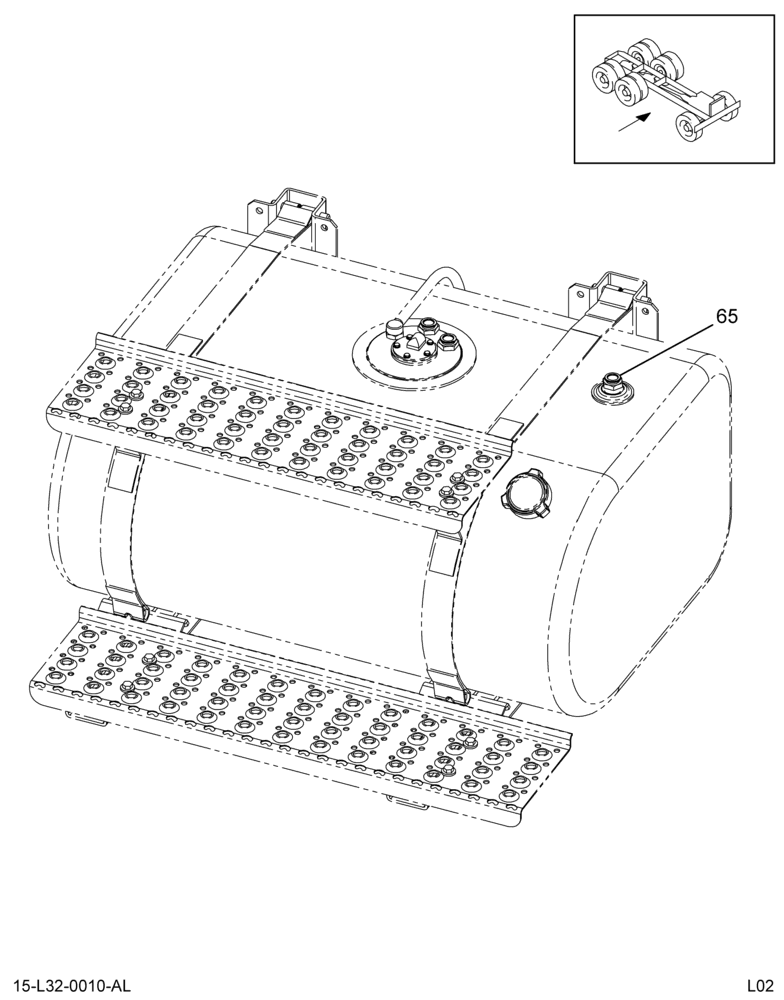 FUEL TANK MODULE; RT SIDE DRAW TUBES, (ABR#13)