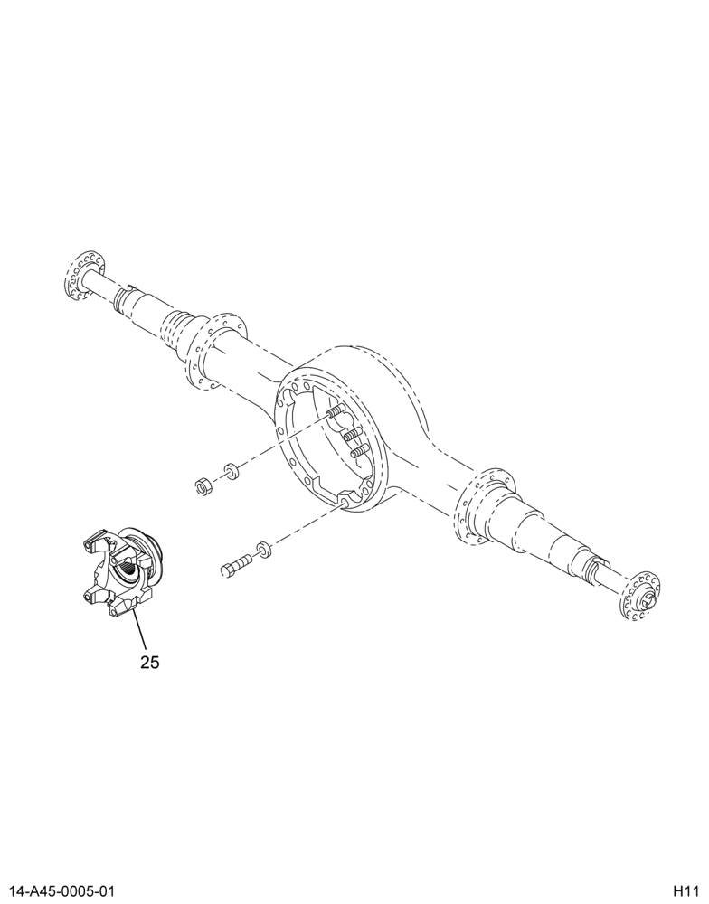 INPUT YOKE; RR RR AXLE,14CVB,14CVC,14CVD