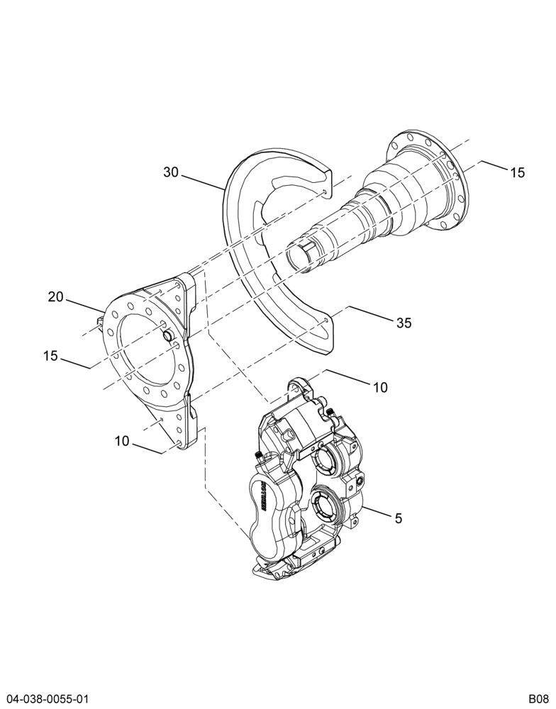 RR BRAKE INSTL; HYD, DISC W/70MM DIA QUAD PISTONS