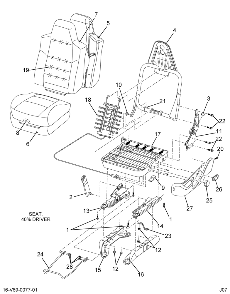....SEAT DRS 40% DUMP BZR/ELLIOT (4C4Z-6560005-BA)