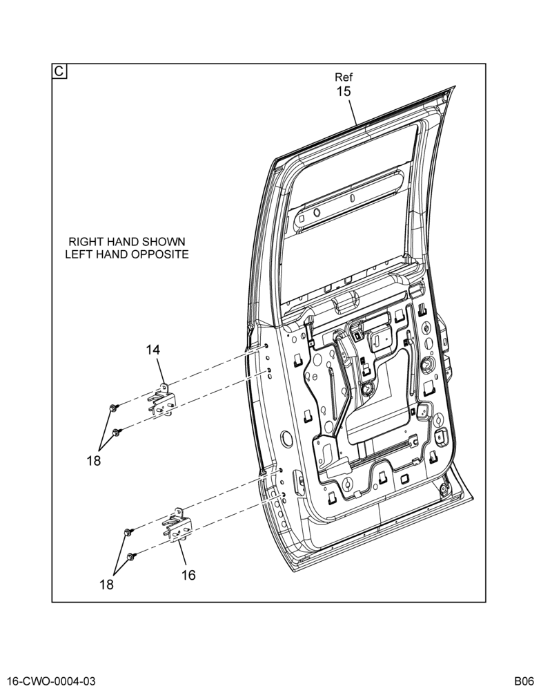 ..KIT DETACHED PARTS  CREW CAB W (Eng. 6C4O-72001B24-CB) 3/3