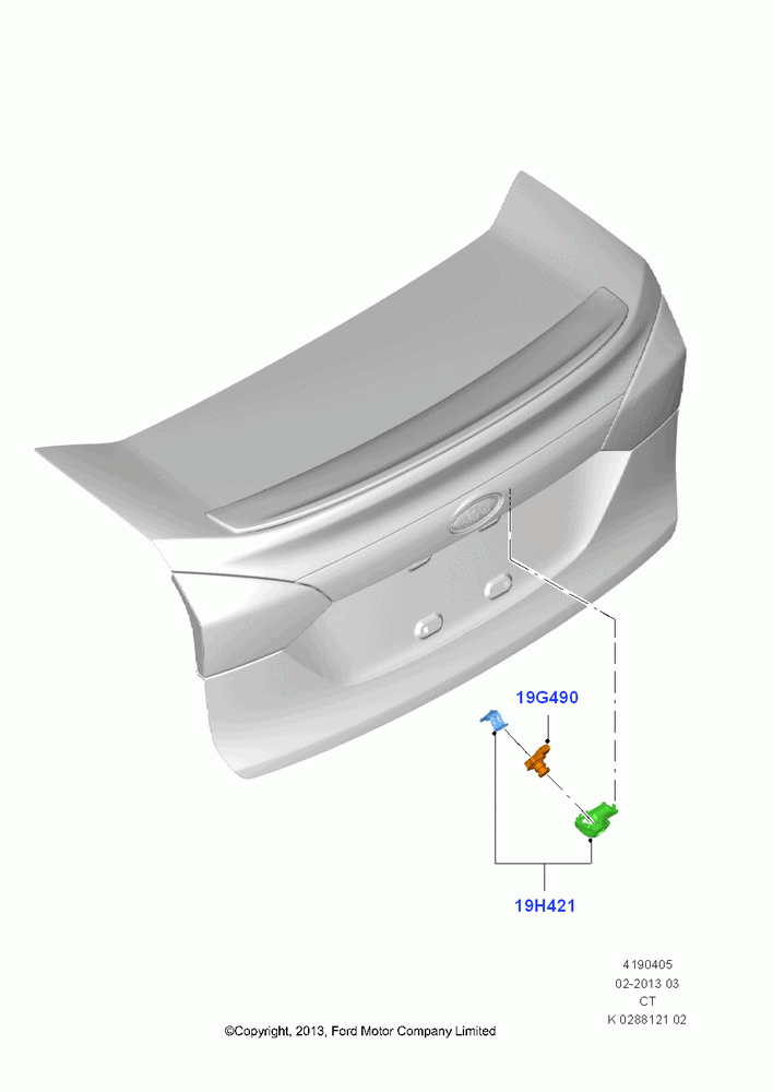 05A - Camera Equipment, Rear View Camera-Fixed; 29/APR/2013-01/AUG/2019