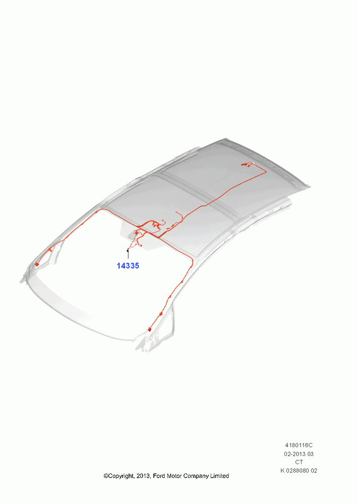 16C - Wiring - Body And Roof Console, Roof; 29/APR/2013-01/AUG/2019