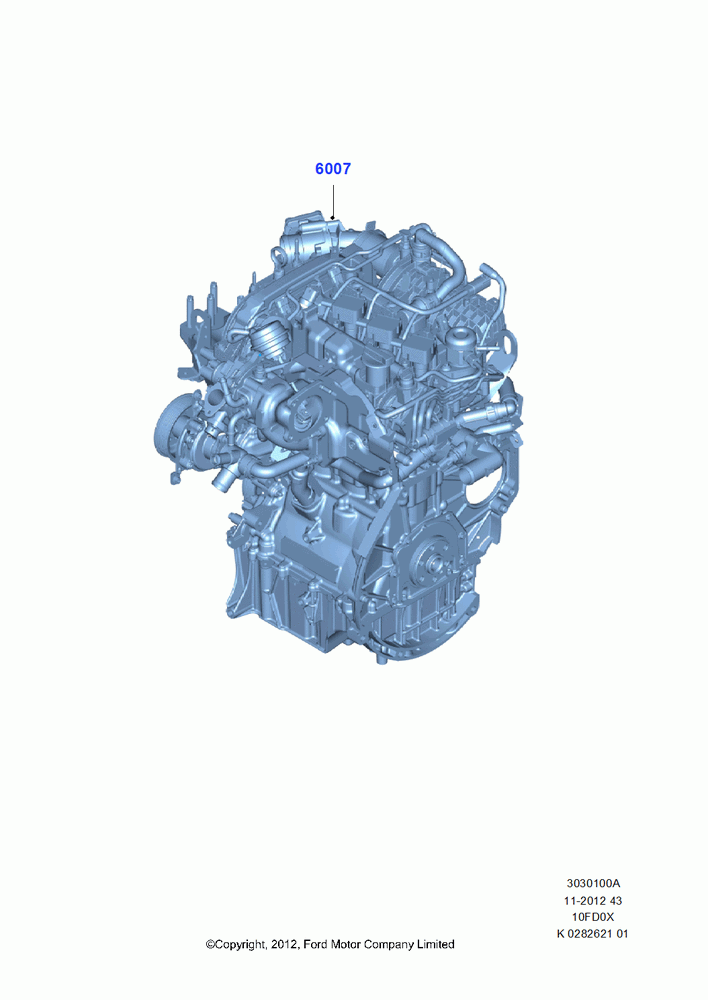 00A - Engine Assy Fully Dressed, 1.0L EcoBoost 120PS/125PS/140PS; 29/APR/2013-01/AUG/2019