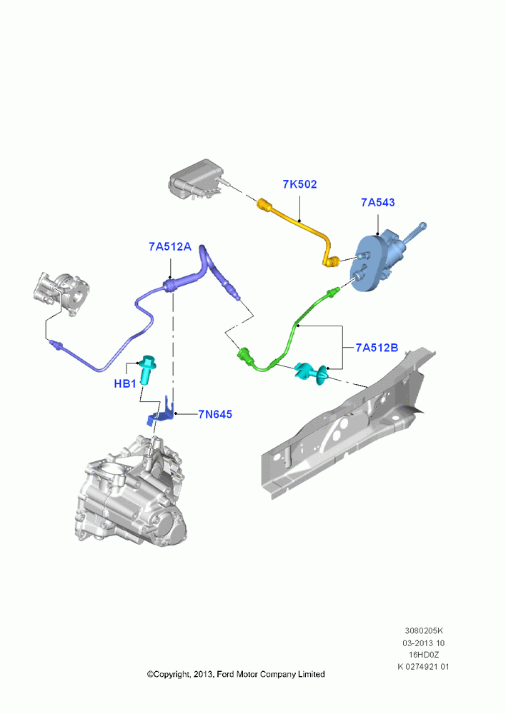 05K - Clutch Master and Slave Cylinders, 1.6L EcoBoost SCTi 160/182PS-Sigma, Manual Transmission; 24/JUN/2013-01/AUG/2019