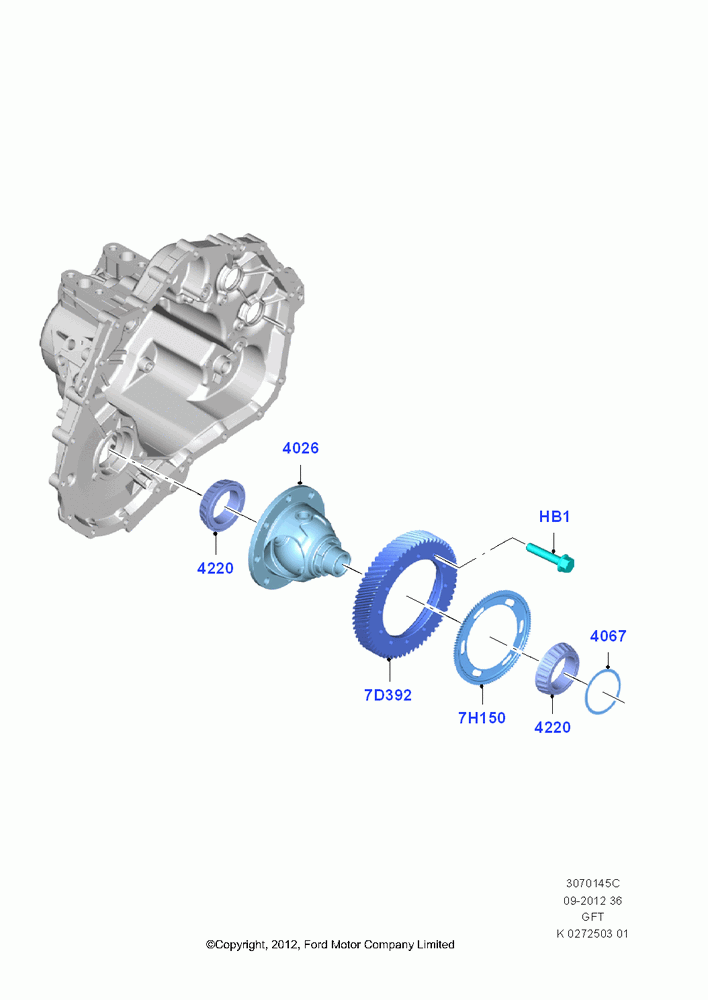 Automatic Transaxle Diff.Component, 6 Speed Auto Trans GFT DPS6