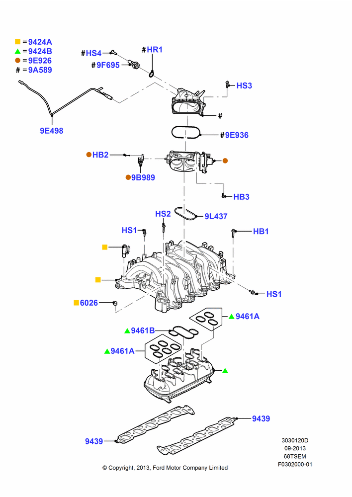 20D - Intake Manifold, 6.8L SOHC EFI NA V10 Gas; 01/AUG/2013