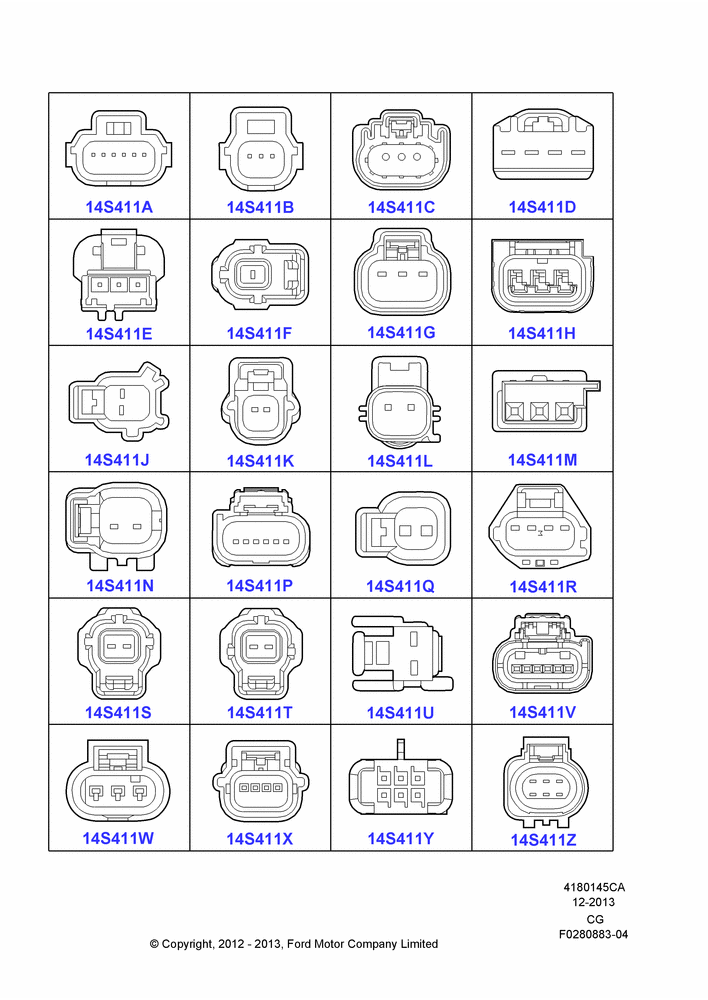 45CA - Pigtail Wiring Kits, Page A, Sensors; 23/JUL/2012-26/APR/2018