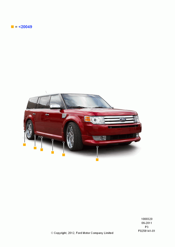 20XH - Body Dress Up Kits - Front, Less Trailer Towing Hitch, Set Of 11 Pieces; 13/JUN/2011